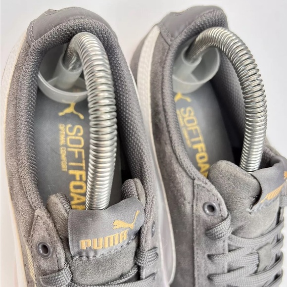 Puma Women's Vikky Soft Foam Comfort Casual Suede Sneakers Grey/White Sz 7 LKNW - Picture 13 of 16